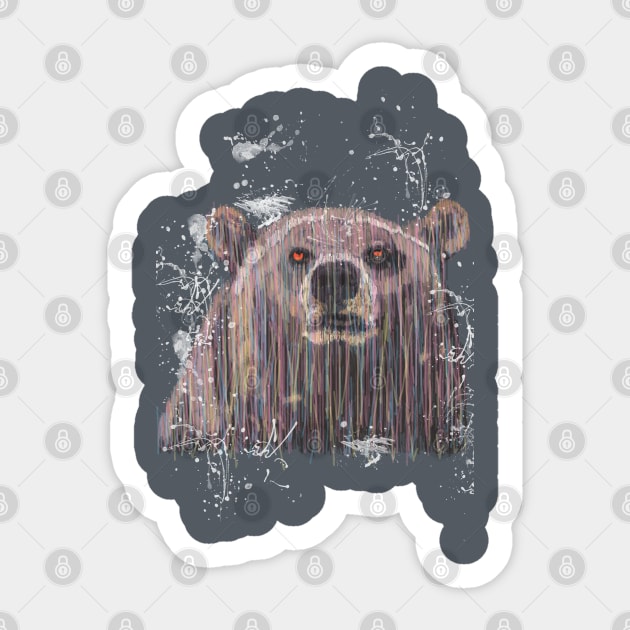 Bear Splash Sticker by silent_warrior